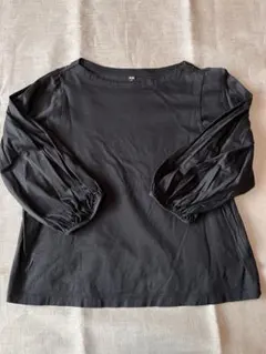 UNIQLO ブラック 七分袖 Tシャツ M