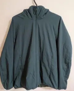 状態良 ユニクロ ライトパデットパーカ メンズ Mサイズ ダークグリーン