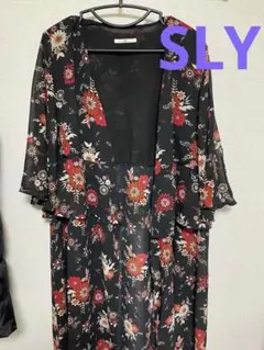 SLYの花柄のロングカーディガン　美品　フリーサイズ