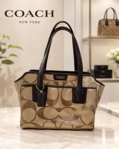 COACH コーチ シグネチャー トートバッグ 2WAY ショルダーストラップ付