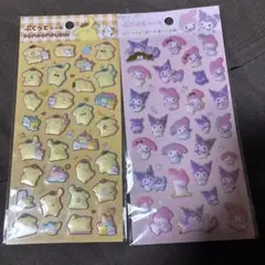 ポムポムプリン・マイメロ　ぷくっとシール