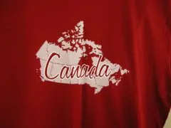 カナダ半袖赤色Tシャツ