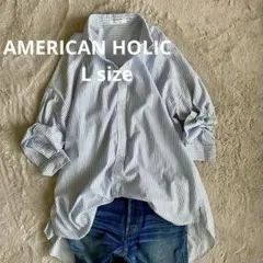 AMERICAN HOLIC アメリカンホリック　ストライプ　ロング　シャツのサムネイル