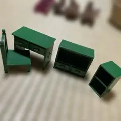 値下げシルバニアファミリー 緑色家具セット