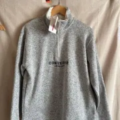 CONVERSE ハーフジップ トレーナー L グレー新品タグ付き