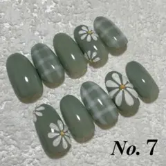 No.7 ぷっくりお花ネイルチップ　＊オーダーサイズ・カラー変更可能＊