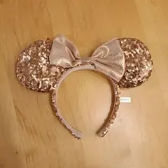 ミニーマウス耳カチューシャ ローズゴールド
