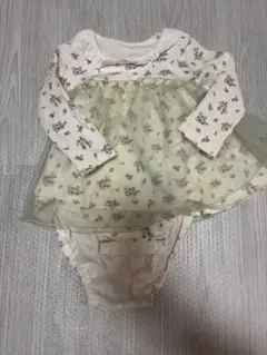 【美品】花柄ロンパース 80