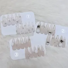 【現品】まとめ売り ネイルチップ 韓国風 バラ リボン レース ハート ガーリー