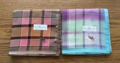Ralph Lauren ラルフローレン　チェック柄　レディース　ハンカチ 2枚