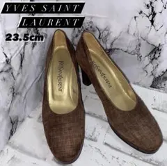 美品★Yves saint Laurent★パンプス★23.5★ブラウン