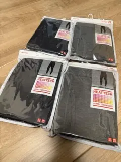 新品未使用品 ヒートテックタイツ MEN　XL ブラック&グレー各2個セット