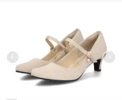 METAL ROUGE メタルルージュ パール調ビジューストラップパンプス