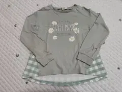 長袖トップス ラメお花柄 長袖トップス 120cm