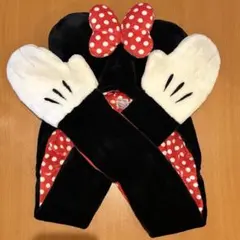 ディズニー　ミニーちゃん　マフラーファンキャップ