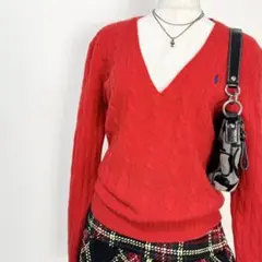 人気✨️ POLO RALPH LAUREN Vネック ケーブルニット