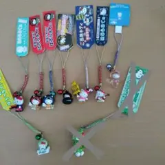 ハローキティ ストラップ セット　ご当地　レトロ