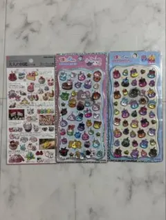 ほっぺちゃん　プチドロップステッカー　大人の図鑑シール　３枚セット