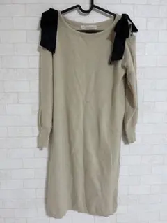最終処分31soms de modeベージュ ニットワンピース