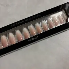 finger suit ネイルチップ　白グラデ　ピンク　新品未使用