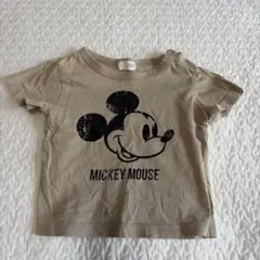 Disney ミッキーマウス Tシャツ ベージュ