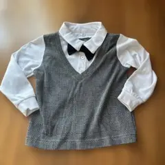 チェック柄 ボウタイ付き セレモニースーツ 95