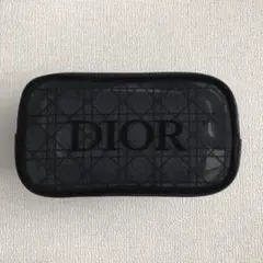 ディオール　ノベルティ　黒メッシュポーチ