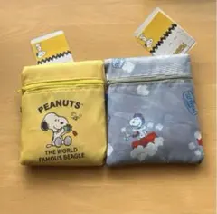 ☆新品☆ PEANUTSスヌーピー コンパクトエコバッグ　ウッドストック　2個