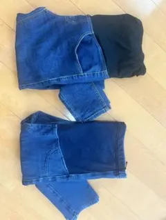 マタニティ　スキニージーンズ　2本セット
