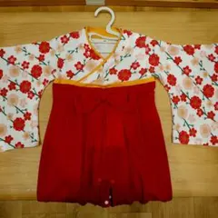 花柄袴ロンパース