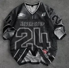 00s ブラック メッシュ ゲームシャツ 24 supreme stussy