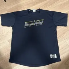 Three Point バスケットボールTシャツ Lサイズ ネイビー