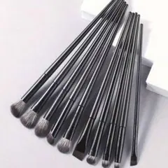 新品未開封メイクブラシ10本セットブラック 黒 メイク道具 化粧筆 メイクアップのサムネイル