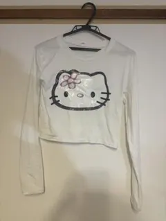 ハローキティ 長袖 クロップドTシャツ
