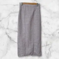 【GRL】ハイウエストツイードタイトスカート/L