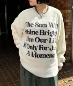 PAGEBOY 《UNISEX》シャギーメッセージニット