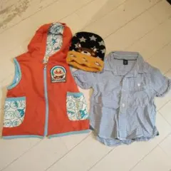 キッズ服セット（ベスト・ジャケット・シャツ・帽子）