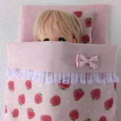 Hina様専用 ソランちゃんメルちゃんままごとお布団セットいちごピンク