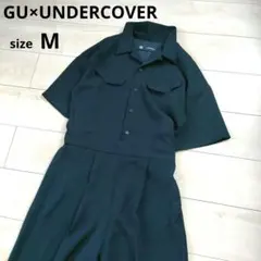 美品GU✕アンダーカバー　ジャンプスーツМオールインワン ブラック 半袖