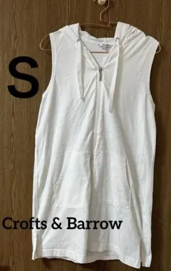 Crofts & Barrow 【 S 】パーカー 薄手 ロング丈 ノースリーブ