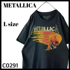 METALLICA メタリカ 炎 フレイミングスカル Tシャツ バンドT Lのサムネイル