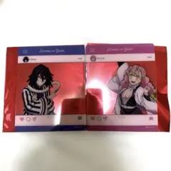 鬼滅の刃　全集中展　SNS風クリアカード 伊黒小芭内　甘露寺蜜璃