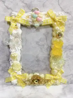 【06A】 ホイップデコ 硬質ケース トレカケース A7 白×レモンイエロー