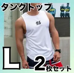 タンクトップ 2枚組 筋トレ ジム ノースリーブ 速乾 トレーニングウェア