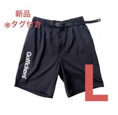 【新品】 ゴルフィッカーズ ストレッチ チノショーツ ブラック サイズL 新品！Golfickers ゴルフィッカーズ ストレッチチノショーツ 黒 L