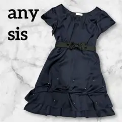 anysis フォーマルワンピース　膝丈ワンピース　ネイビーのサムネイル