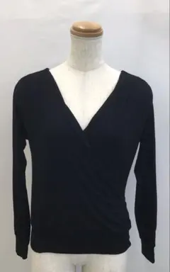 S983N レディースカシュクールブラウス黒M 秋23区9/8