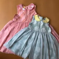 ワンピース　120 100 2着セット　ドレス　サニーランドスケープ
