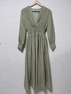 N.Natural Beauty Basic 変形ドット　ロングワンピース　M
