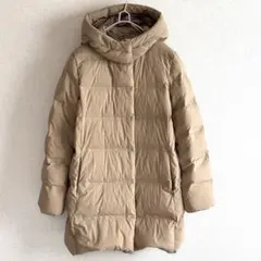 【極美品】UNIQLO シームレスロングダウン　ダウンコートユニクロM ベージュ